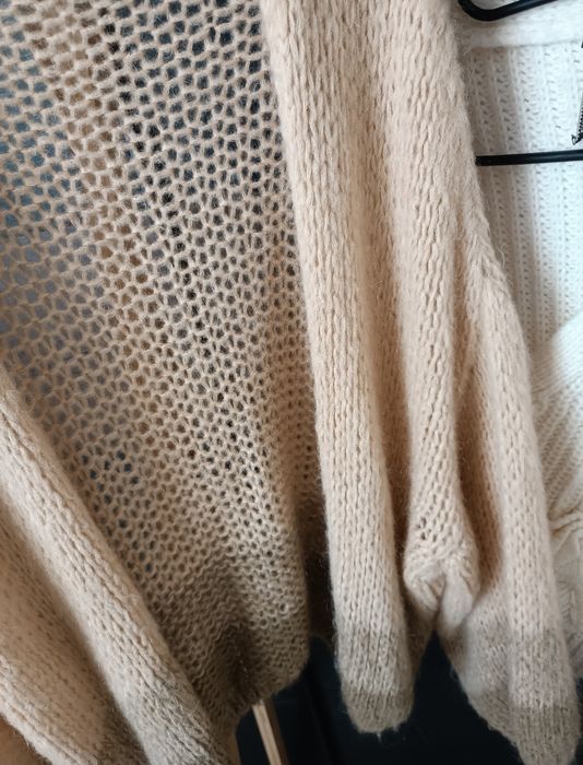 Sweter kardigan GG Luxe S/M/L moher Made in Italy