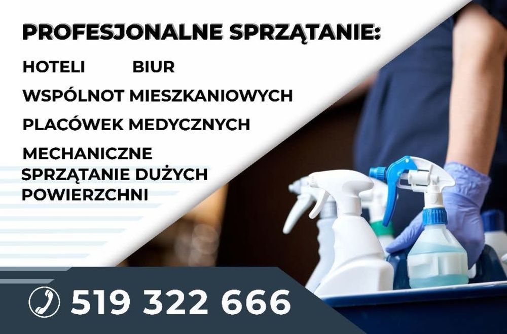 Sprzątanie biur, mieszkań oraz domów