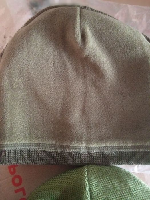 Зимова шапка подвійна Олива