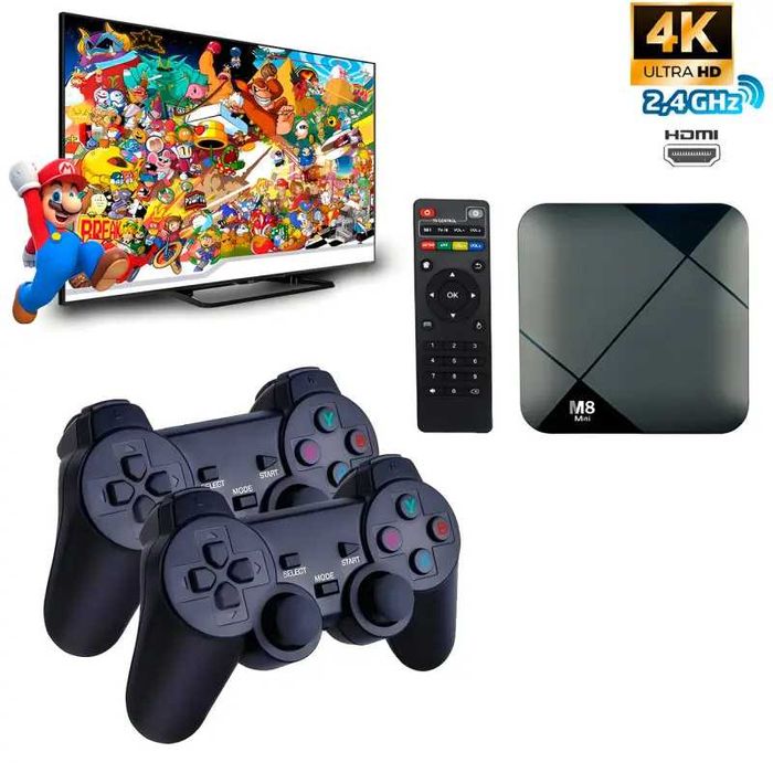 Игровая TV-приставка M8 mini 4K на Android Smart TV с эмулятором игр: 1 ...