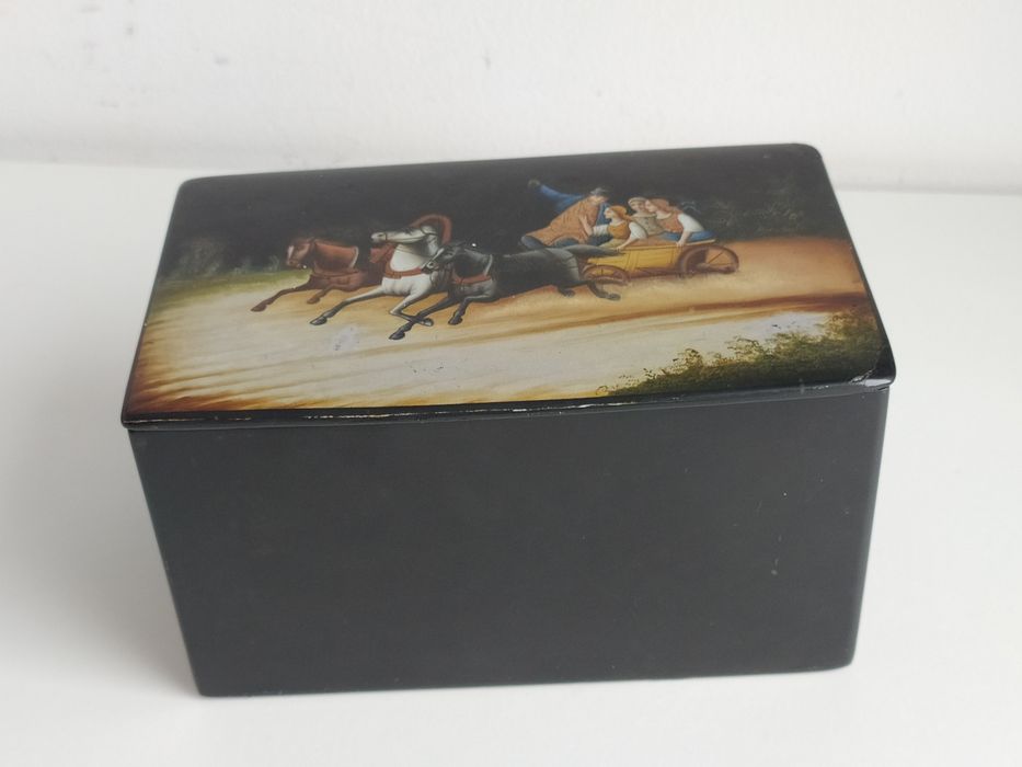 Szkatułka pudełko paper mache