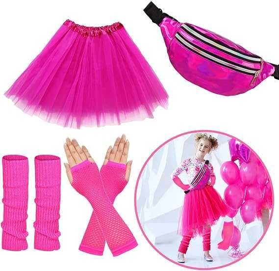 Strój Przebranie Retro Dla Kobiet KOSTIUM DISCO LATA 80 AKCESORIA Q519