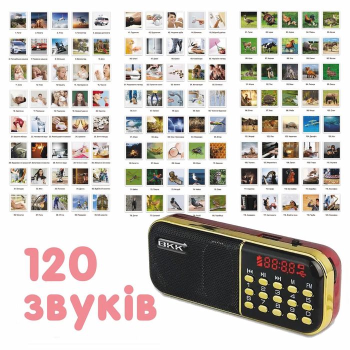 Звукове лото, 120 звуків