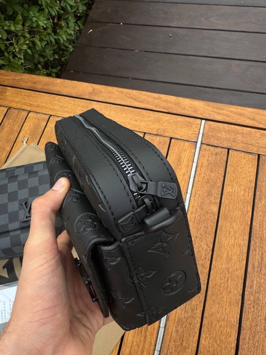 Сумка Louis Vuitton мужская кожная сумка через плечо LV / Луи Витон Лв