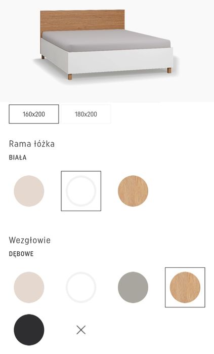 Łóżko firmy VOX 160x200 Simple