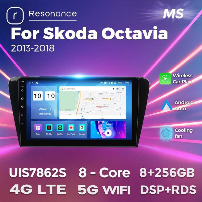 Штатна магнітола Skoda Octavia A7 android GPS навігація CarPlay