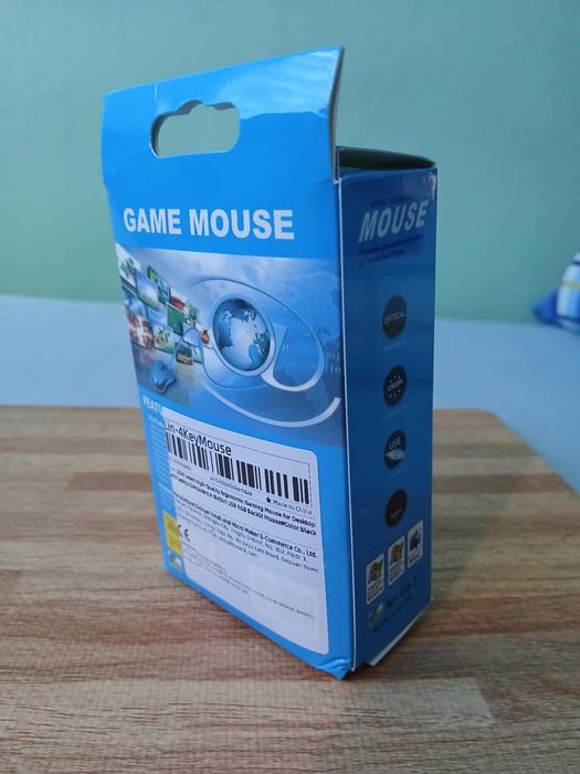 Myszka komputerowa gaming mouse USB led kabel czarny black PC optyczna