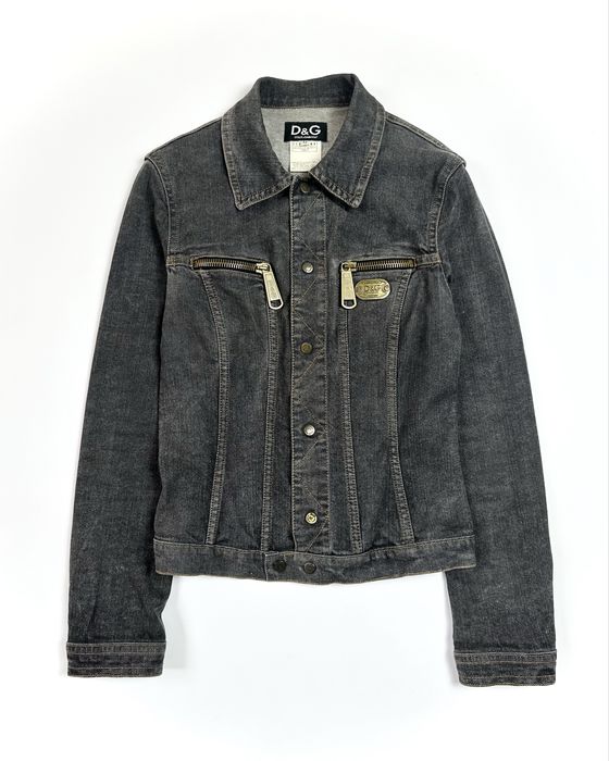 D&G Denim Jacket Big Zip Details Y2k Джинсовка Куртка Archive