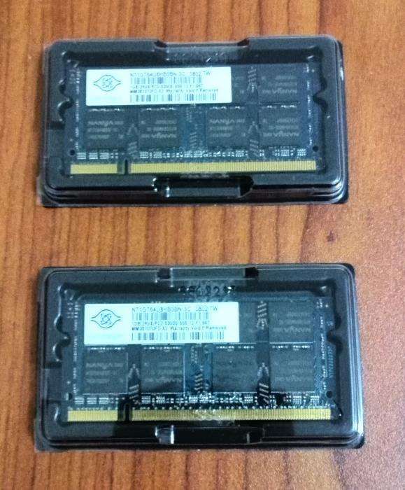 Kit 2GB Par memoria DDR2 ram 2 x 1GB para Portatil