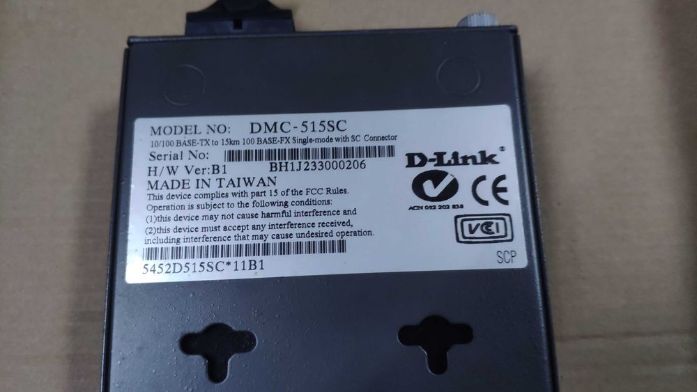 Conversor media Fibra para LAN D-Link DMC 515