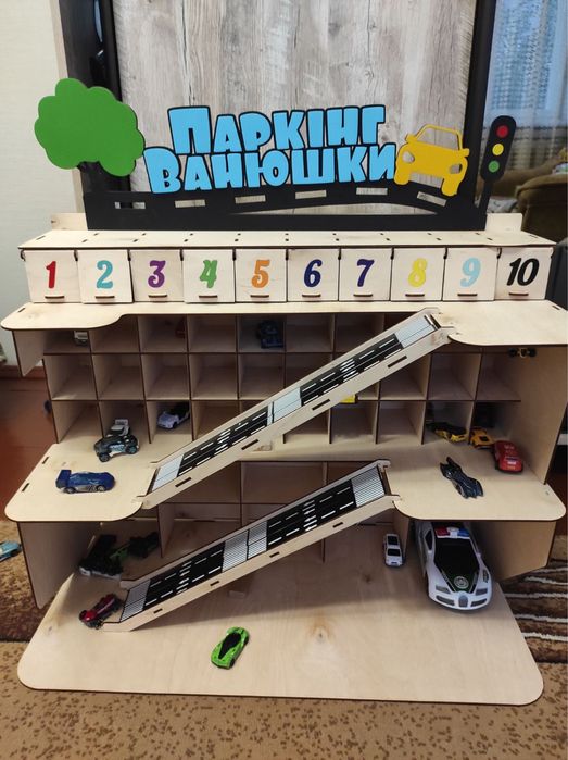 Детская гараж-парковка, дитячий паркінг, гараж, kinsmart