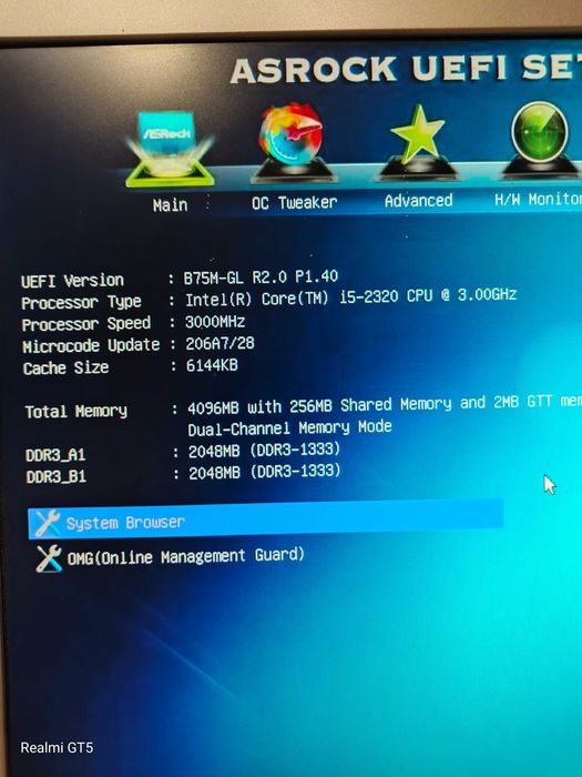 ПК / PC / i5 - 2320 / 4 DDR3 1600 / 500 hdd /Asrock B75M - GL