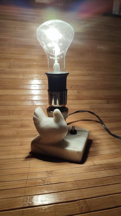 Вінтажна лампа. Мармур. Срср.