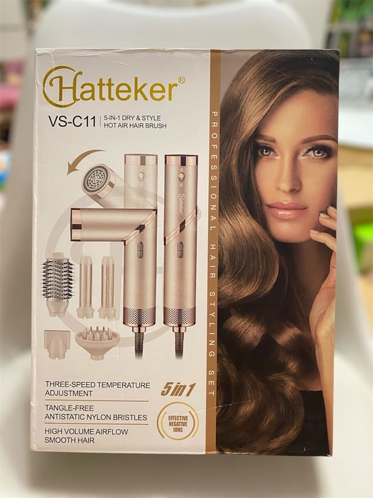 Multistyler Hatteker VS-C11 5w1 | Suszarko-lokówka, kompletny zestaw