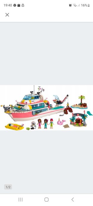 Zestaw lego friends 41381 statek łódź ratunkowa