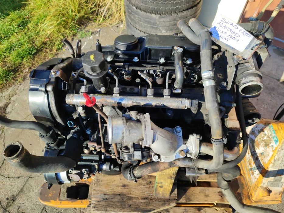 Silnik kompletny 2.3 JTD F1AE0481D 120KM Euro4 Fiat Ducato III 06-14r na chodzie, odpala bez problemów -Film z pracą, BRUDNY, ale sprawny