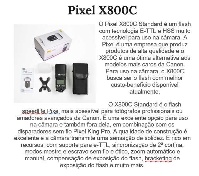 Flash Canon Pixel X800C na caixa e bolsa como novo,TEMOS Outros Flashs