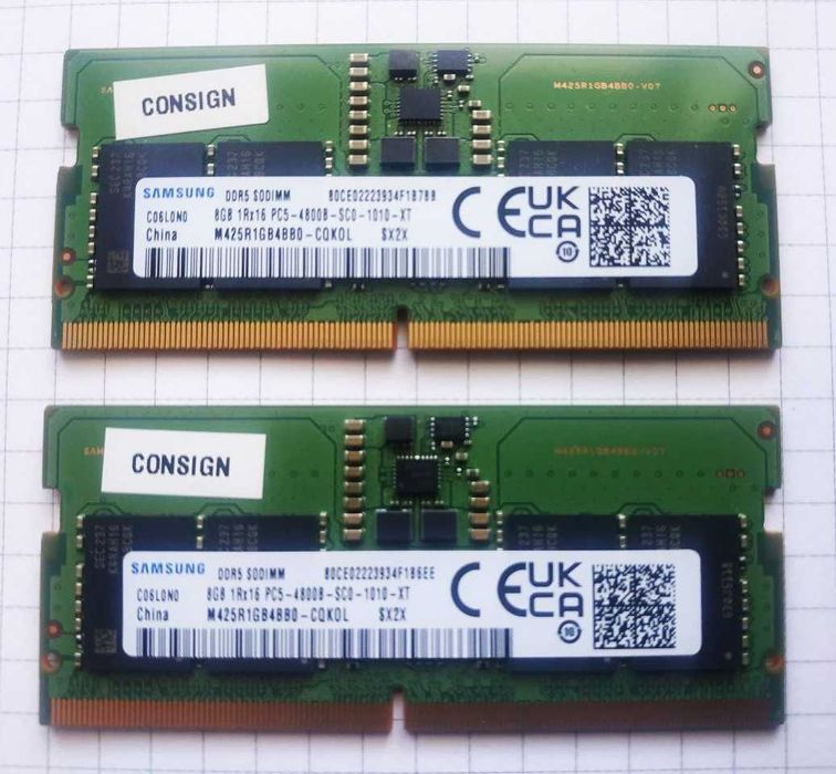 Оперативна пам'ять для ноутбуків Samsung 16 Gb (8 Gb*2) ddr 5 4800 Mhz