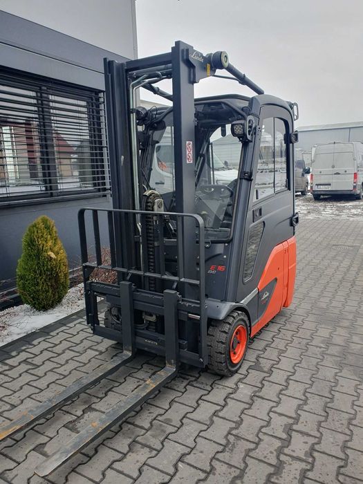 Wózek widłowy Linde E16C 2900 mth Kabina Duplex wolny skok E14 E18 E20