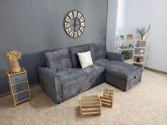 Sofá-cama com espaço de arrumação - envio grátis