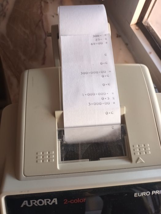 Maquina calculadora com rolo