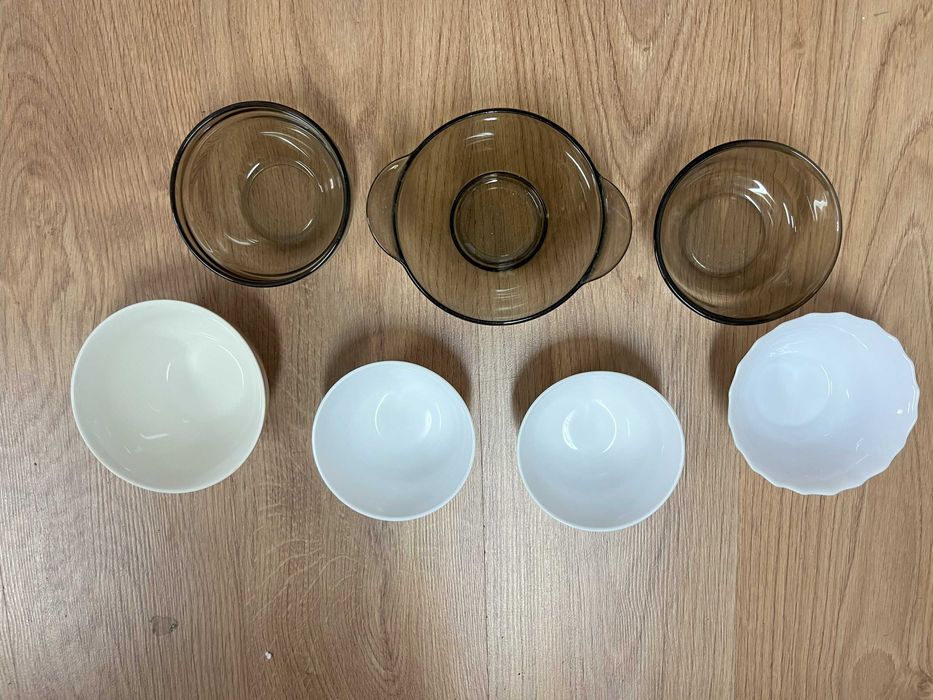 Zestaw różne miseczki miski 7 szt z różnych kompletów