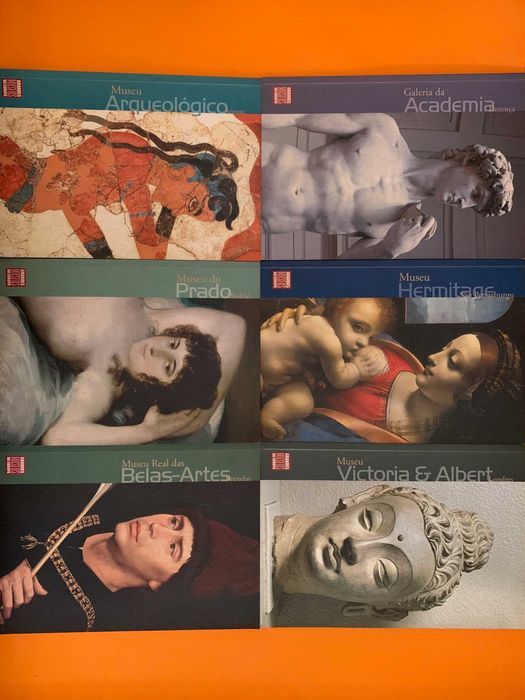 Diversos livros da coleção Grandes Museus da Europa