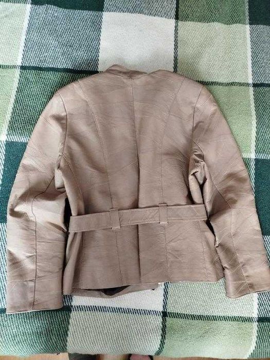 Елегантна жіноча куртка з натуральної шкіри elgros (польща) — розмір xxl