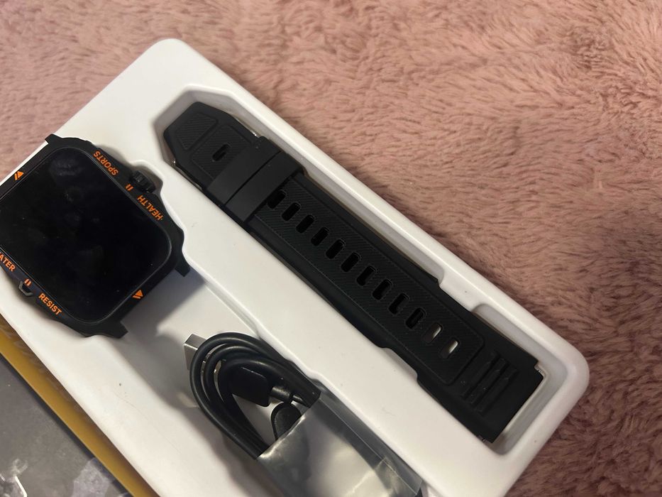 #7 Zegarek SmartWatch Meski Pasek Sportowy Czarny