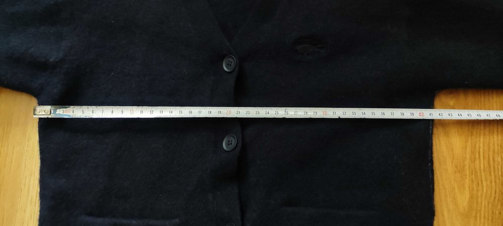 Oryginalny Granatowy Rozpinany Sweterek  LACOSTE Kardigan Rozmiar 38 110 Wełna 100% Polecam