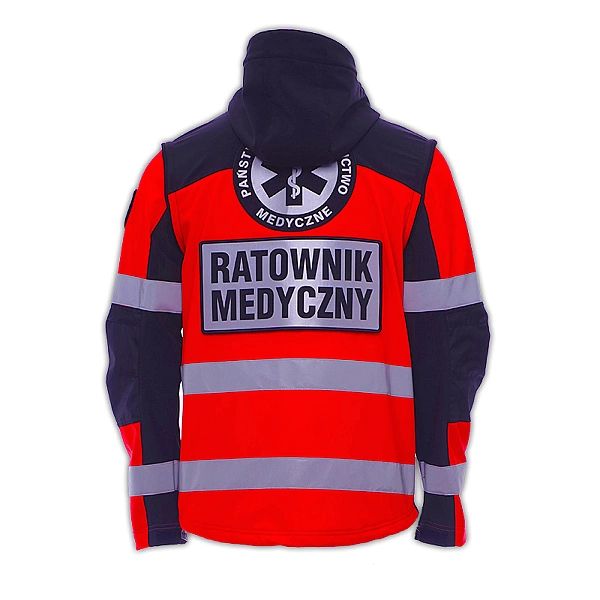 Kurtka ratownicza Softshell PRM FLUO North-Wind z kompletem emblematów