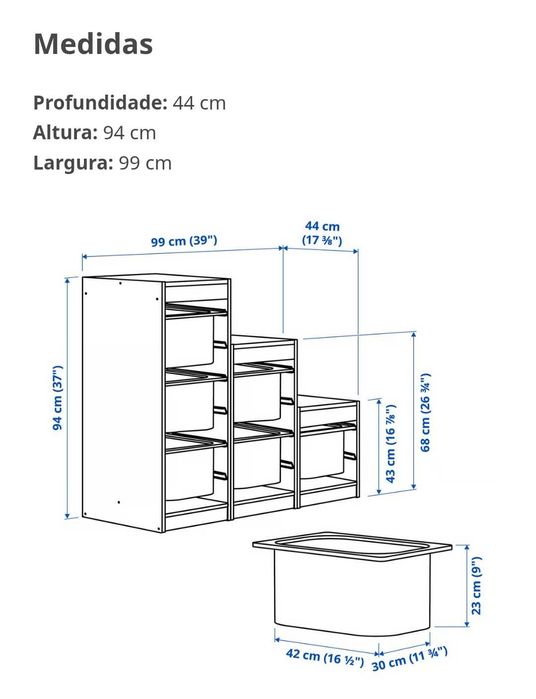 Móvel arrumação brinquedos