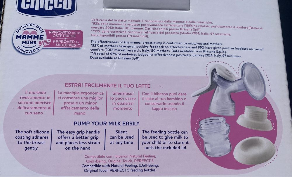 Laktator manualny Chicco nowy