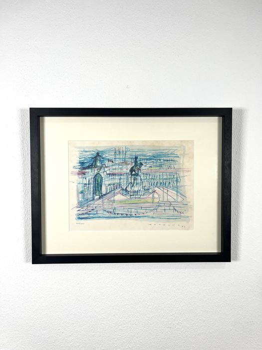 Serigrafia Carlos Botelho 1980 Terreiro do Paço Lisboa