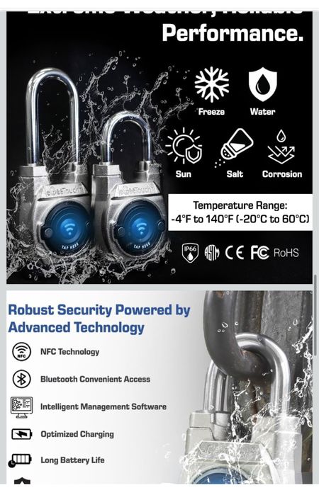 Zewnętrzna inteligentna kłódka 5. generacji eGeeTouch