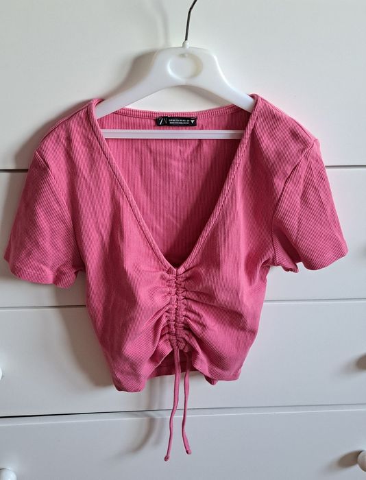 Top Zara M rosa novo