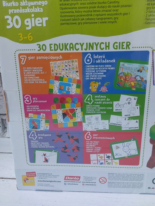 Lisciani Carotina Biurko aktywnego przedszkolaka 30 gier nowe hit