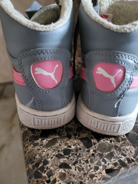 Дитячі шкіряні Puma кросівки ботінки утеплені