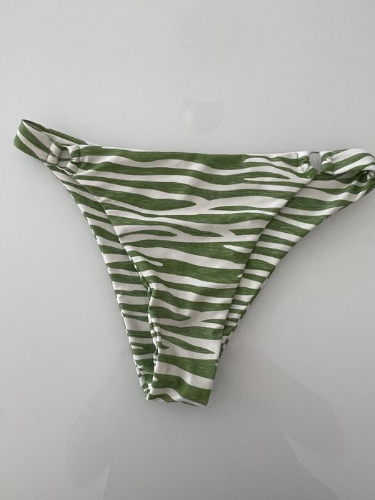 Biquíni zebra verde e branco S