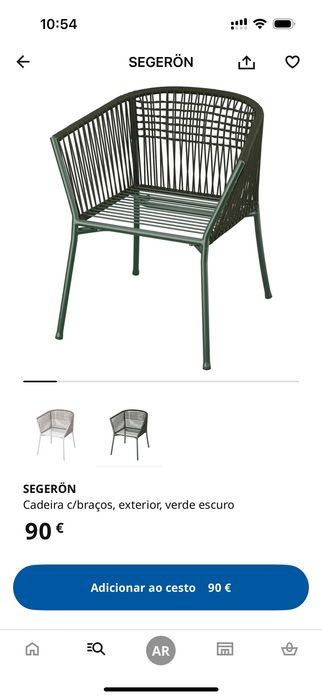 2 Cadeiras Exteriores NOVAS  SEGERON IKEA