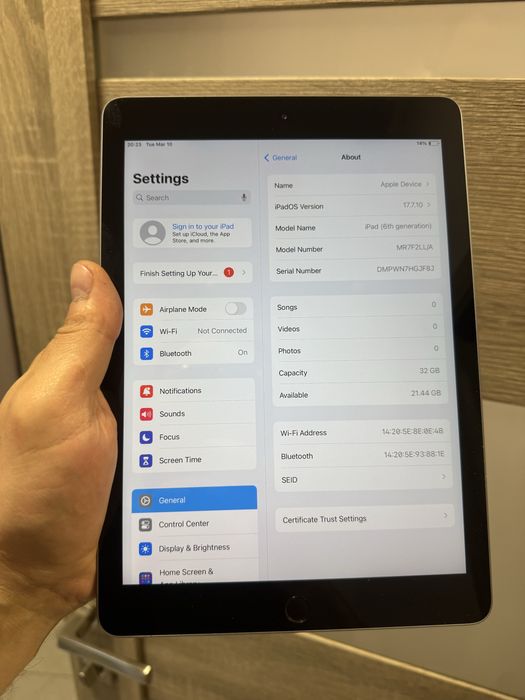 Apple Ipad 6 32 Wifi Space