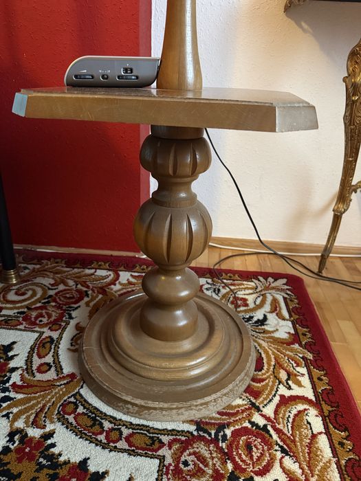 Lampa stojąca lite drewno- wysoka