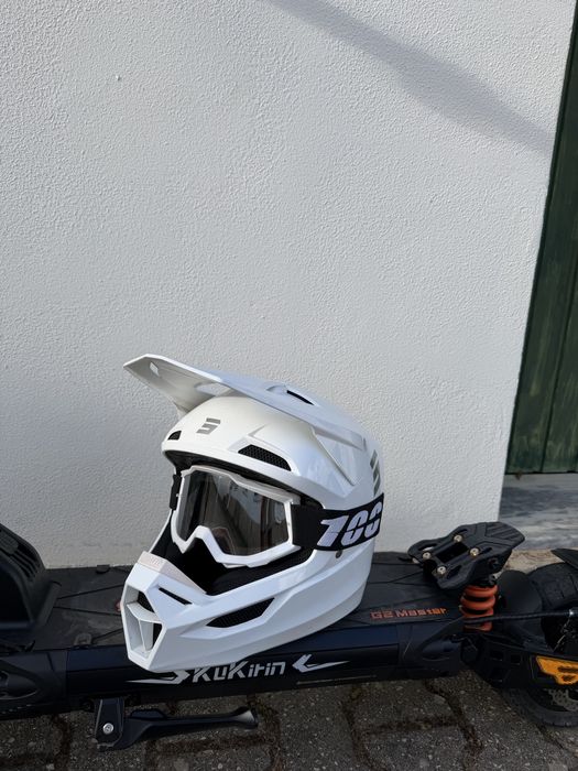 Capacete shot branco motocross