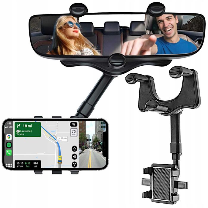 Uchwyt od samochodu na lusterko wsteczne telefon
