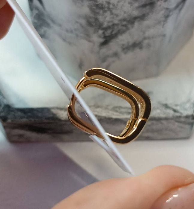 Сережки Xuping медичне золото, 18 мм на 8 мм