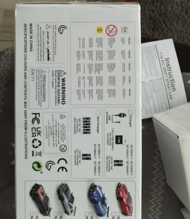 Samochód RC Drift Spec mustang GT 500 Ruby Red Dym nitro 4WD 1:16 Drif