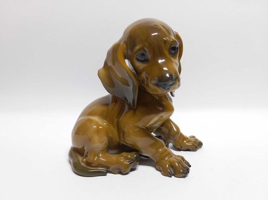 Jamnik, szczeniaczek, figurka Rosenthal Th. Kärner