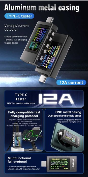 FNB58 USB (версия с Bluetooth)  и Fnirsi FNAC-28 TYPE-C