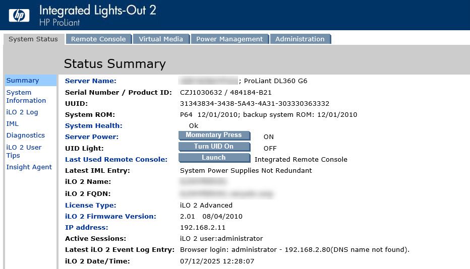 Hp GL360 G6 excelente estado