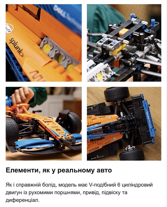 В наявності Конструктор LEGO Technic Гоночний McLaren Formula 1 42141)